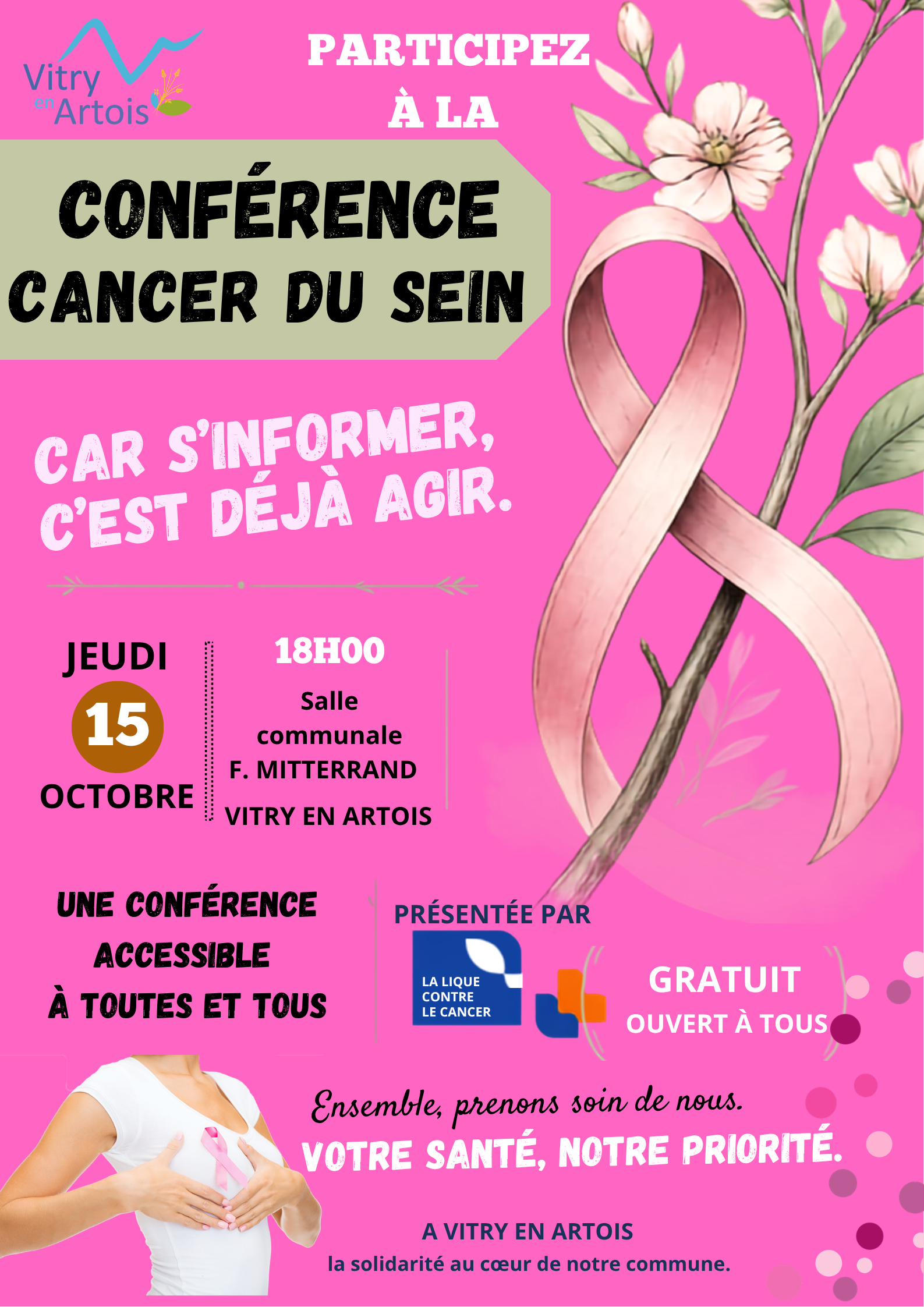 Affiche naturelle de sensibilisation au cancer du sein (1)