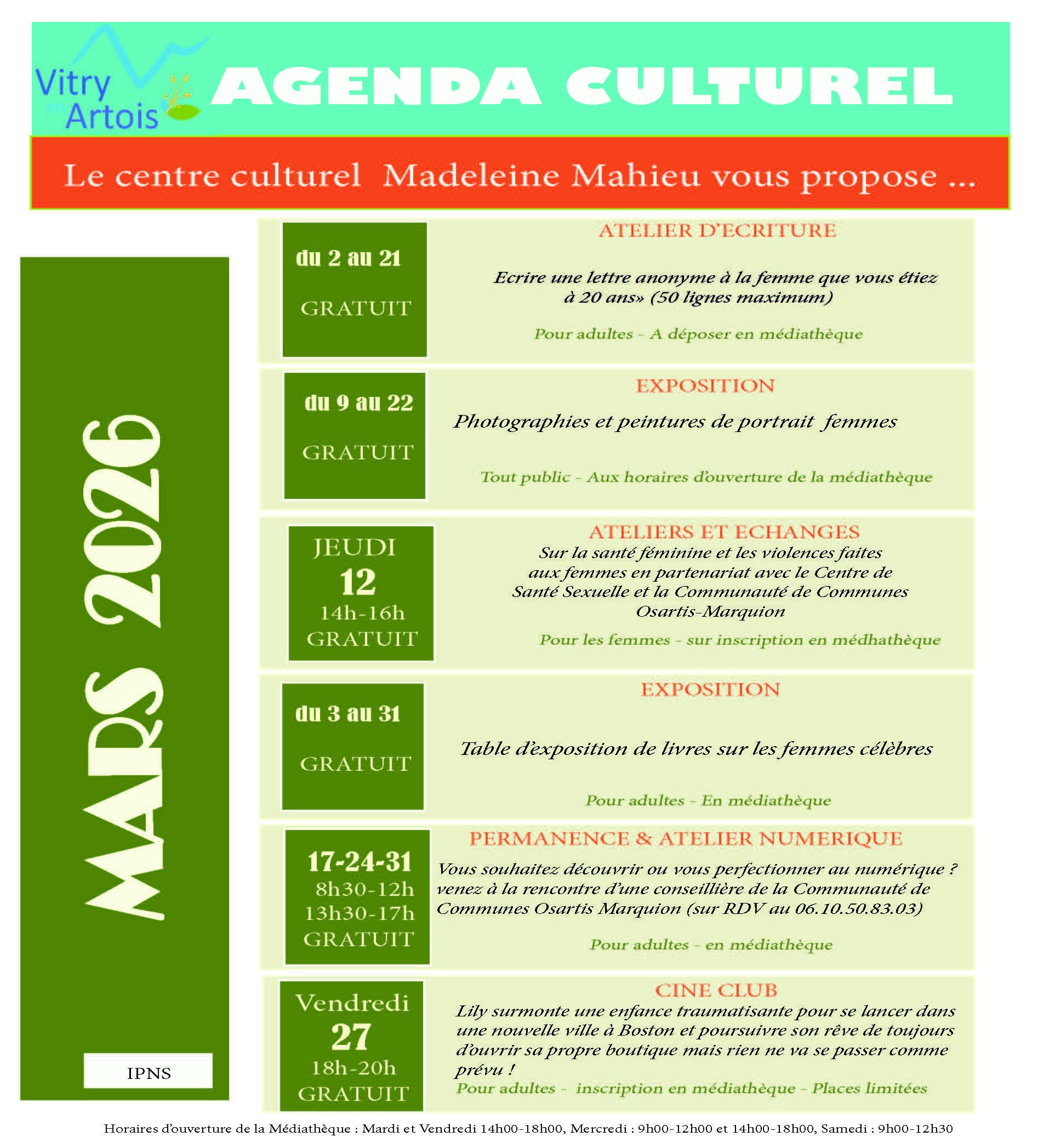 AGENDA MARS 26